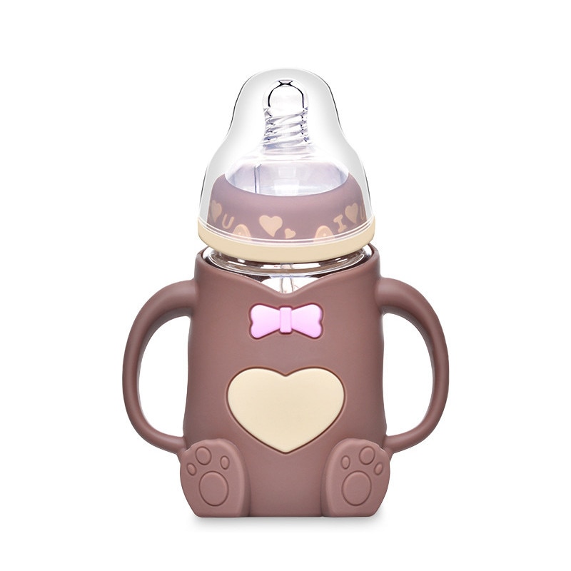 Baby Bottle with Handles Cute Feeding Bottle